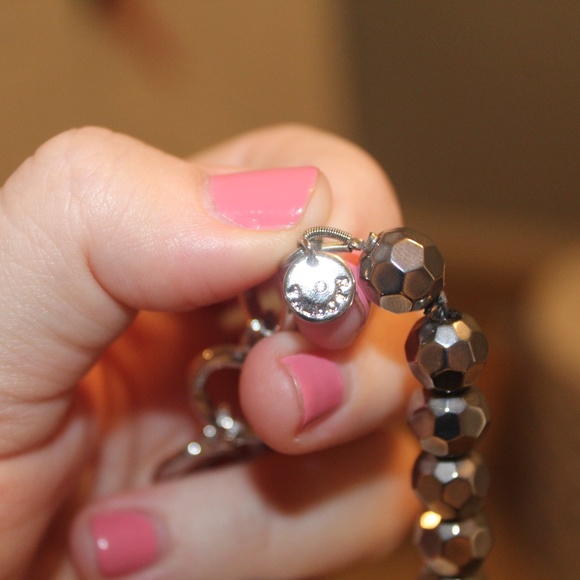 NWT - Talbots Shiny Gunmetal Statement Necklace - Picture 5 of 8